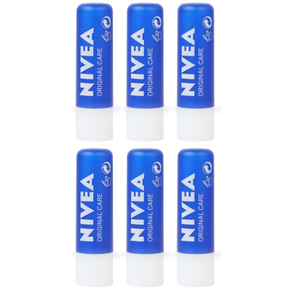 6-PACK Nivea Original Care Lip Balm 5 ml